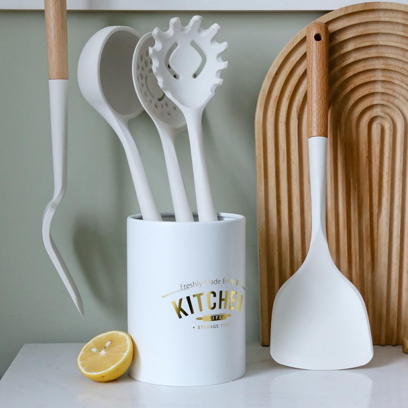 Wholesale cheap Wood Handle Laddle Kitchen Tools 7_